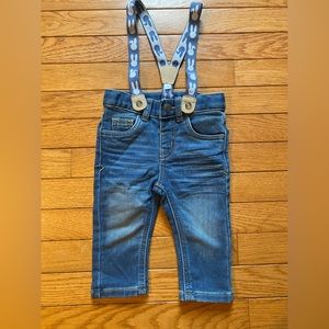 Easter suspenders with jeans